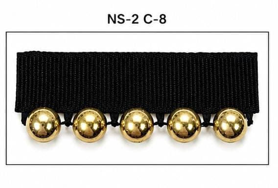 Sıra Boncuk Siyah Kurdele Orta Boy Gold Boncuk (NS-2 C-8)