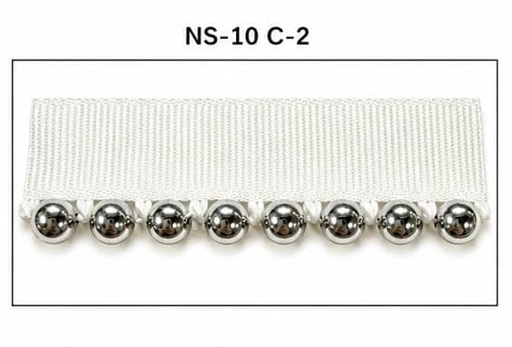 Sıra Boncuk Ekru Kurdele Küçük Boy Gümüs Boncuk (NS-10 C-2)