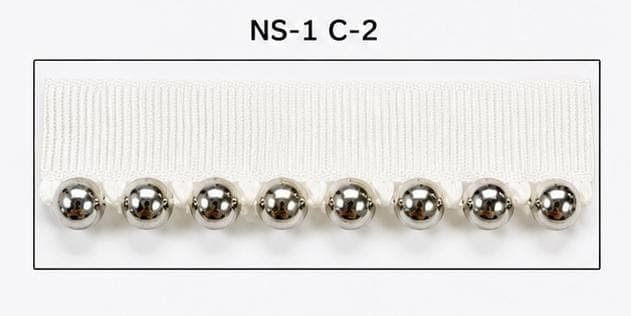 Sıra Boncuk Ekru Kurdele Büyük Boy Gümüs Boncuk (NS-1 C-2)