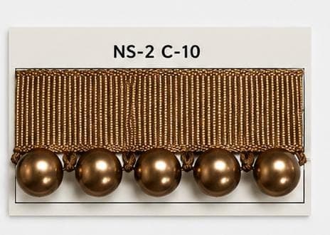Sıra Boncuk Vizon Kurdele Orta Boy Bronz Boncuk (NS-2 C-10)
