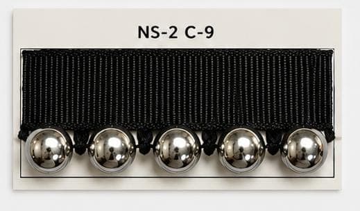 Sıra Boncuk Siyah Kurdele Orta Boy Gümüs Boncuk (NS-2 C-9)