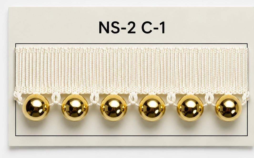 Sıra Boncuk Ekru Kurdele Orta Boy Gold Boncuk (NS-2 C-1)