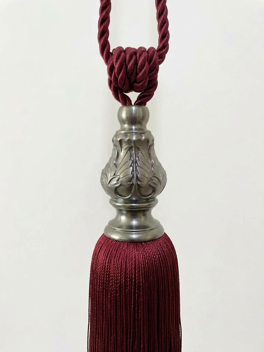 Bordo Renkli Püsküllü Argento Serisi (AR-009)